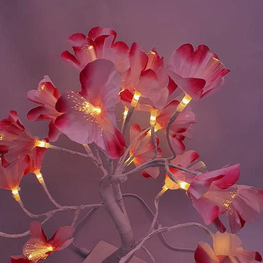 Lámpara De Noche - Flores Rosas